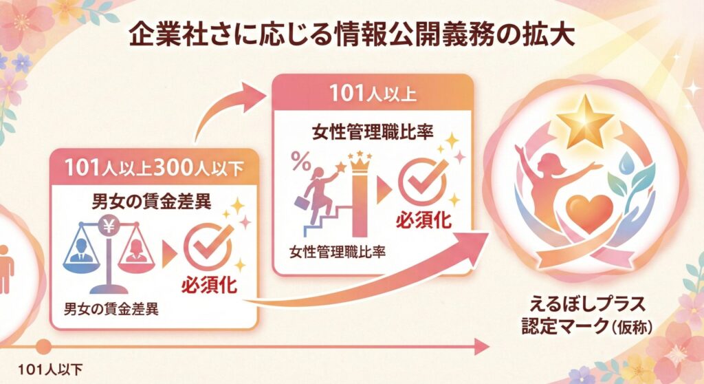 女性活躍推進法改正の図解画像